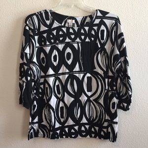 Chico’s Back/White Blouse